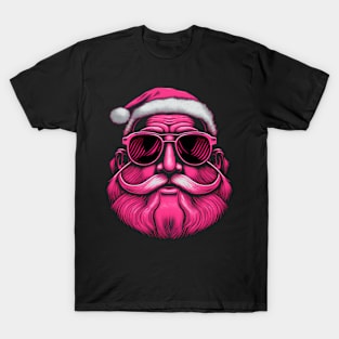 Retro Vintage Pink Santa Claus T-Shirt